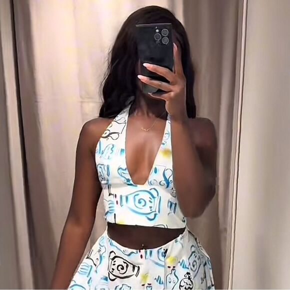 Zara Co-Ord Set Top and Skirt Poplin Cotton - Picture 2 of 15